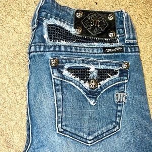 Miss me Jeans, boot cut, black diamonds, size 30